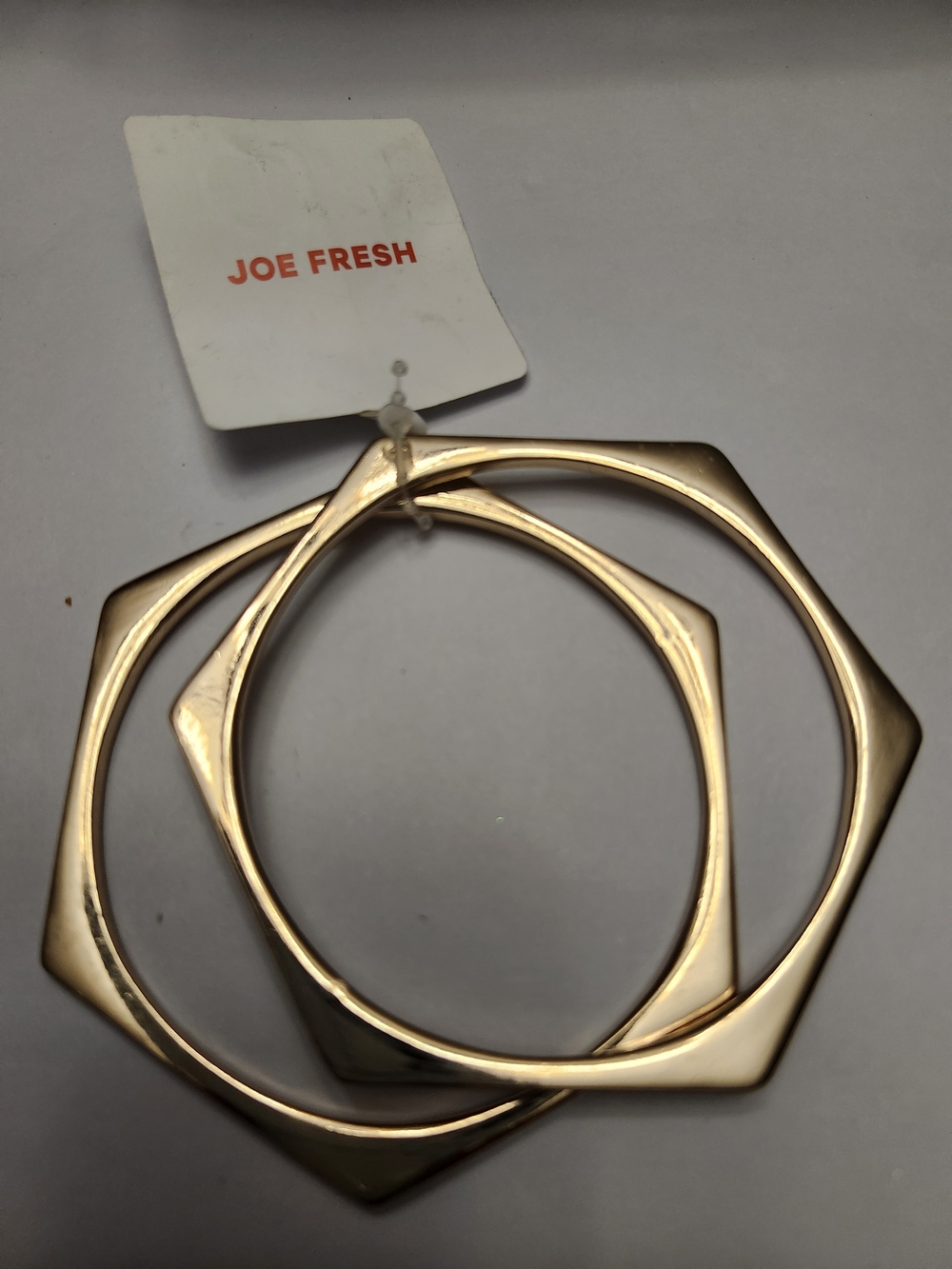 Joe Fresh Gold-Tone Geometric Stackable Bangles